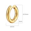 Geometry Simplicity Circle Hoop Earrings For Men Women's Stainless Steel Hip Hop Gold Color Fashion Jewelry Gift KAE163