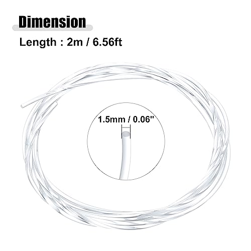 ACROPIX Fiber Optic Cable Fiber Optic Side Glow Cable for Car Plastic Universal PMMA 1.5mm 2M Clear 1pc