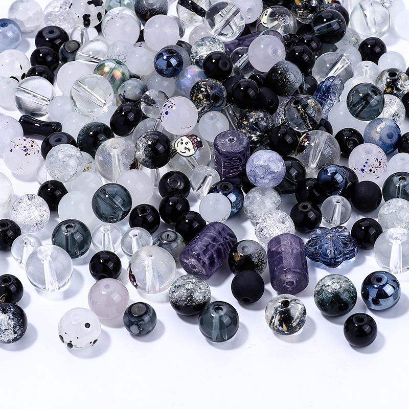 

Набор расколотых бусин-разделителей 50 г Разноцветные стеклянные бусины для рукоделия, бисероплетения, оптом для изготовления украшений, DIY, браслетов, ожерелий, брелоков чёрный