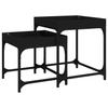 Side Tables 2 Pcs Black Wood Based Material