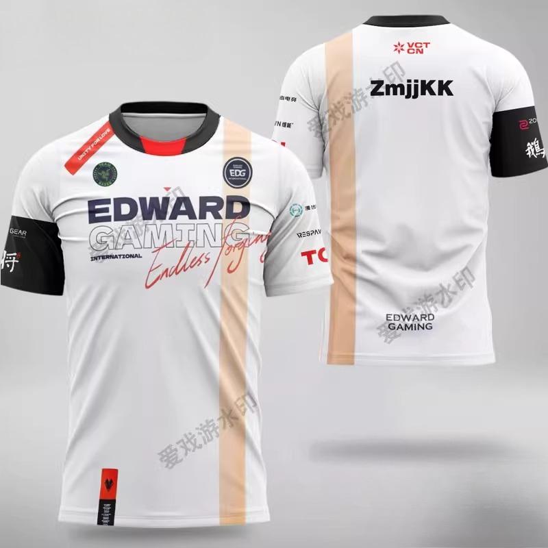 EDG Kurzarm BLG Team Fearless Valorant Covenant Kurzarm Esports Kleidung für Jugendliche, Unisex