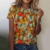 Summer Women T-Shirts Butterfly Print Fashion Tee For Ladies Shirt Basic Casual Female Top Print Oversized Female Clothing 2024