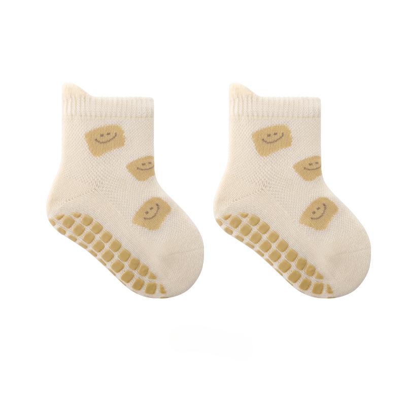 Childrens Non-Slip Socks Cute Cartoon Pattern Kids Boys Girls Floor Socks Comfortable Breathable for Toddler