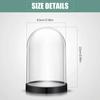 DIY Transparent Plastic Bell Jar Dome Ball with Screw-On Lid for Preserved Flowers Ideal for Valentine's Day And Holiday Crafts