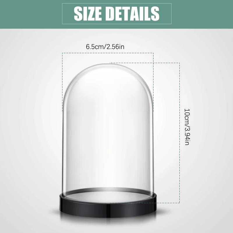 DIY Transparent Plastic Bell Jar Dome Ball with Screw-On Lid for Preserved Flowers Ideal for Valentine's Day And Holiday Crafts