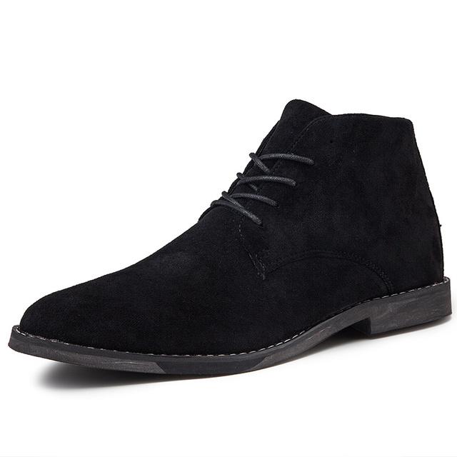 Spring Autumn Men Dress Oxfords Shoes Outdoor Suede Leather Sneakers Man Moccasins Work Business Shoes Soft Male Ankle Boots