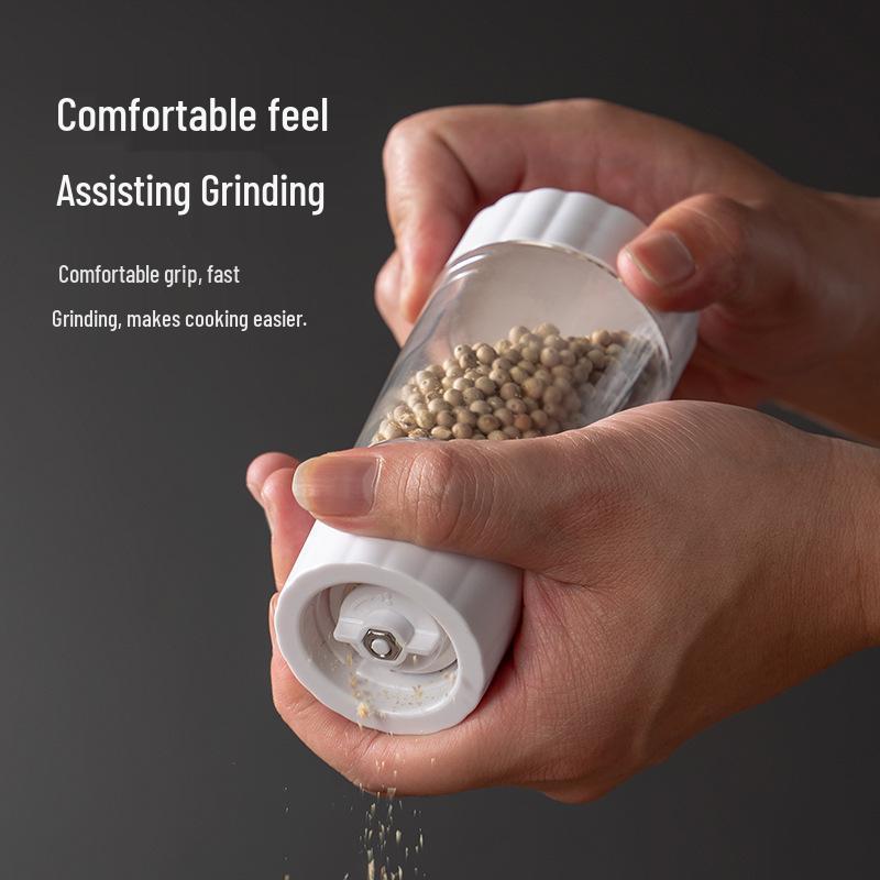 Adjustable Coarseness Pepper Grinder for Sichuan Peppercorn & Sea Salt Seasoning with Black & White Pepper Powder
