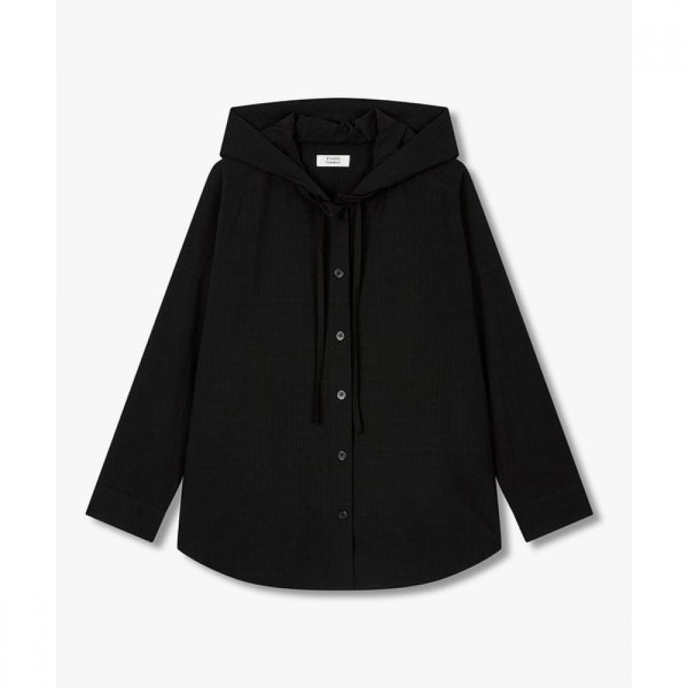 Studio Tomboy Cut Point Hood Shacket 9176221983 blacks/OS