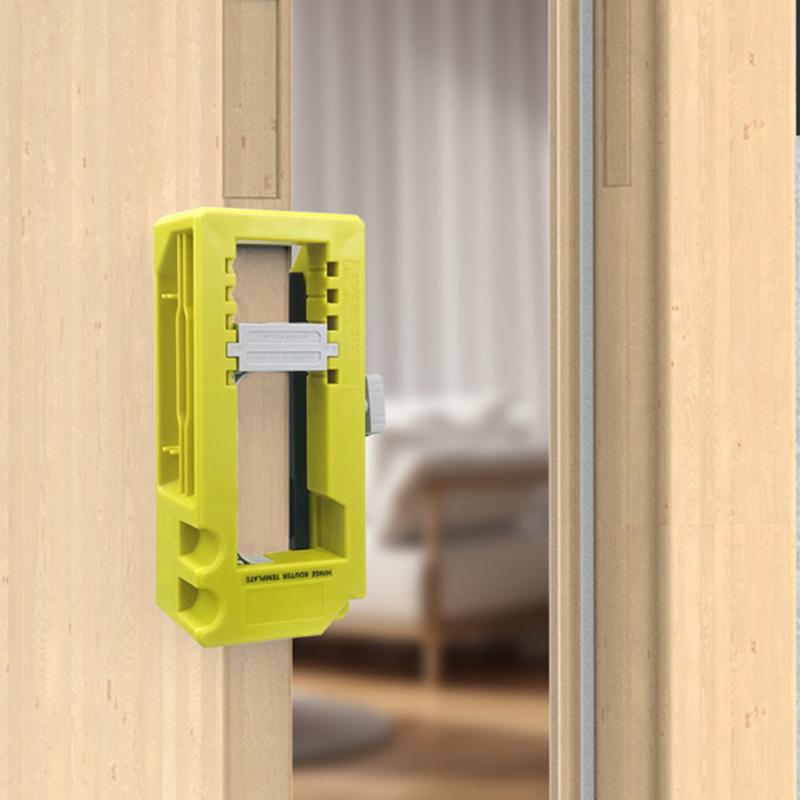 Door Hinge Installation Kit Door Hinge Router Template With Silicone Non-slip Pads No Hammer Or Chisel Cabinet Hinge Jig
