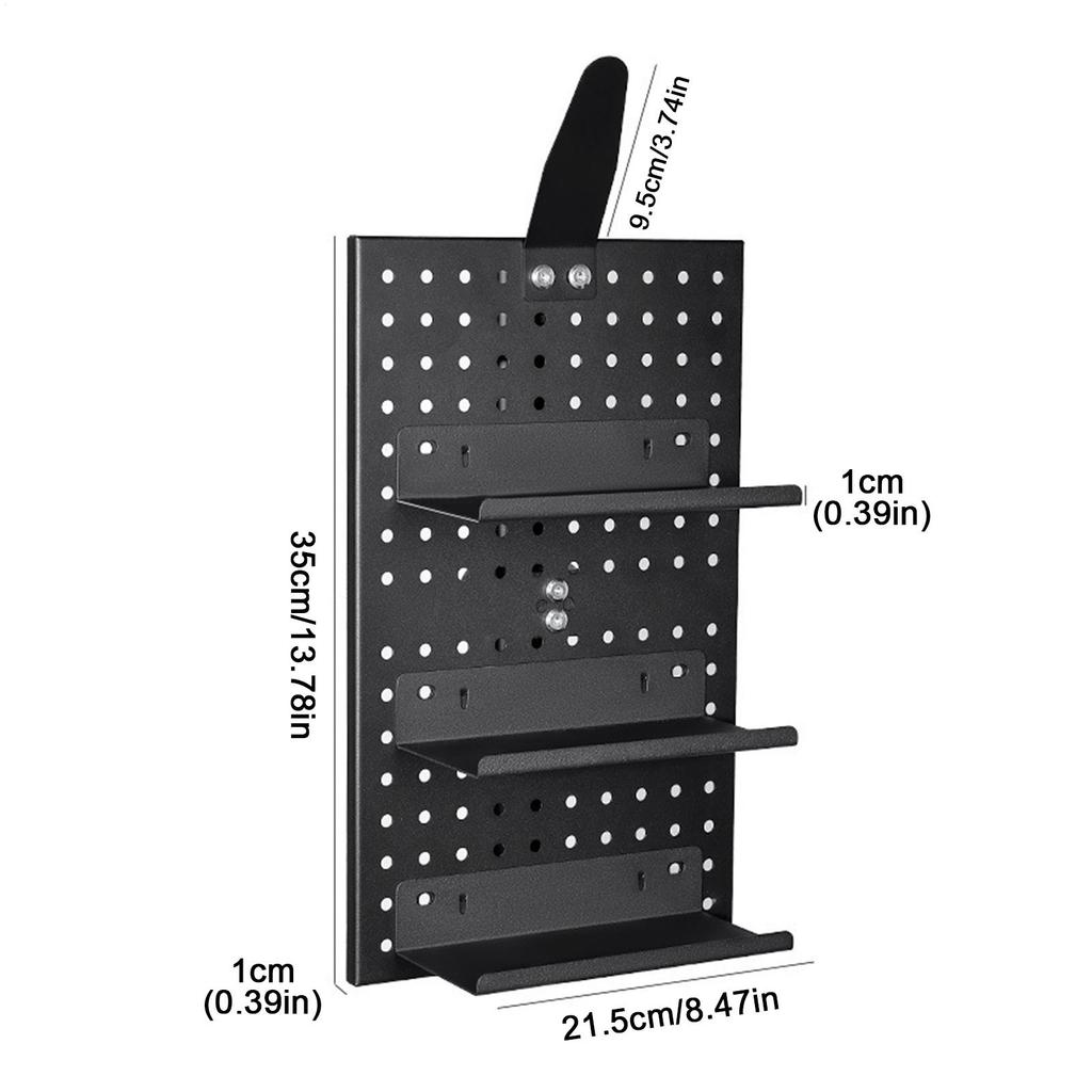 Pegboard Display Bike Gear Storage Aluminum Alloy Organization Bike Gear Storage For Garage Workshop Office Room Kitchen Desk
