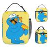 Cookie Monsters Lunch Bag Travel Lunch Box For Child Cute Designer Tote Food Bags Oxford Portable Cooler Bag