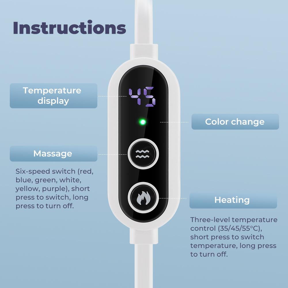 Hot Compress Eye Mask USB 6 Vibration Massage Dry Eyes Relief Heated Steam Eyemask with Remote Control For Sleeping Office