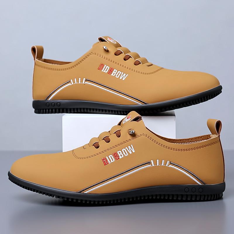 2025 Summer Business Leather Shoes Men's Shoes Soft Sole Business Casual Shoes Flat Heel British Hundred Tower One Pedal Doudou Shoes