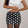 Women's Sequin Bodycon Mini Skirt Slim Fit Solid Color Y2K Short Skirt