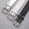 Women's Belt Fashion Double Row Needle Buckle Men's Belt Paired with Jeans PU Leather Belt Street Rock Punk Y2K Style Cheap Belt