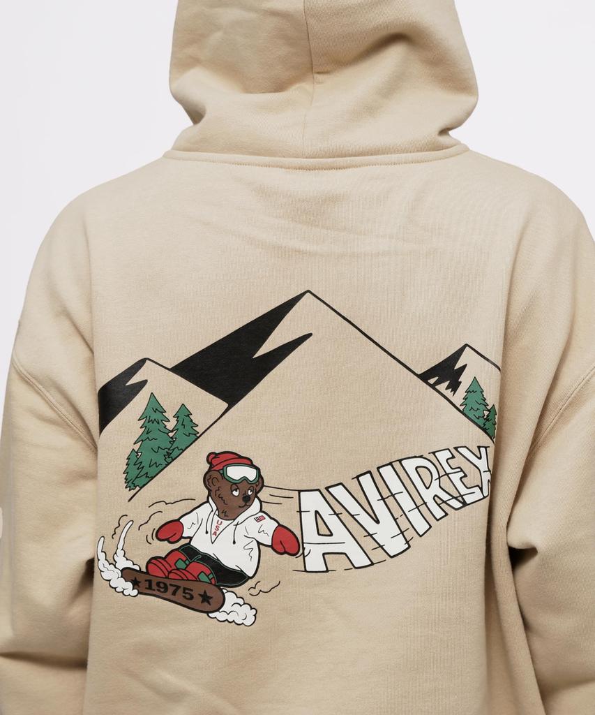 Avirex Bear Snowboard Hoodie Large 040 Beige (Web Exclusive) Men's 783-4231007