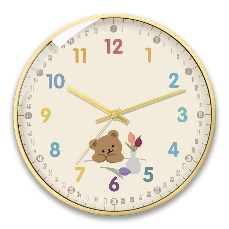 Simple Silent Clocks Living Room Bedroom Wall Hanging Clock Early Childhood Room Quartz Watch Home Decoration