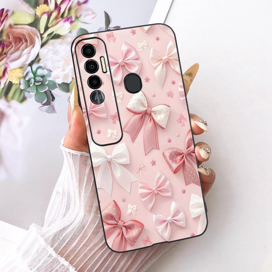 Case For Tecno Spark 7 Pro Phone Back Cover For Tecno Spark7 7T 7Pro  Fashion Style Black Case TPU Soft Silicone Bumper Coque