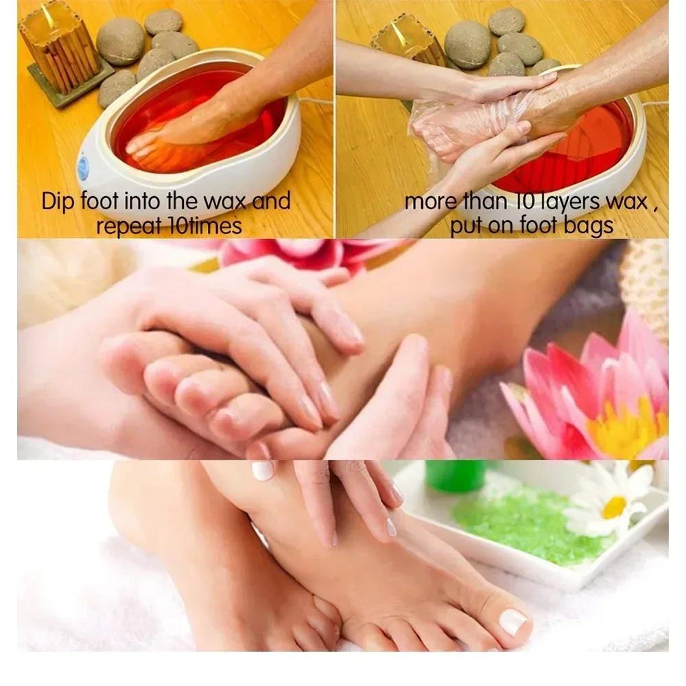100Pcs Disposable Foot Moisturizing Socks PE Foot SPA Feet Care Pedicure Tools