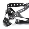 Men Harness Adjustment Fashionable Lightweight Black Men PU Leather Harness for Home PU Leather Multi Buckle Body Belt