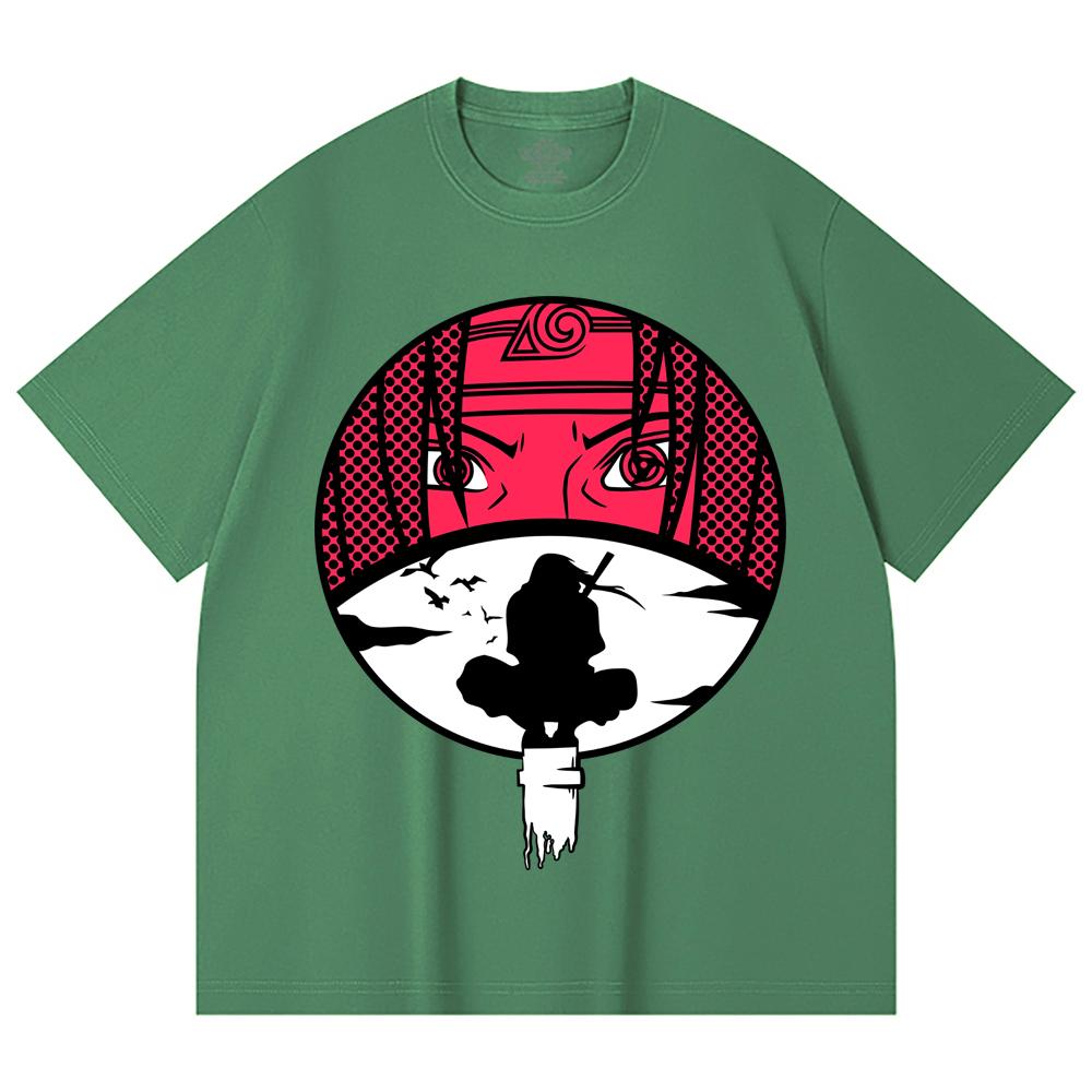 230 Gsm 100% Cotton Naruto V8 Itachi Print Unisex Heavy Cotton T Shirt