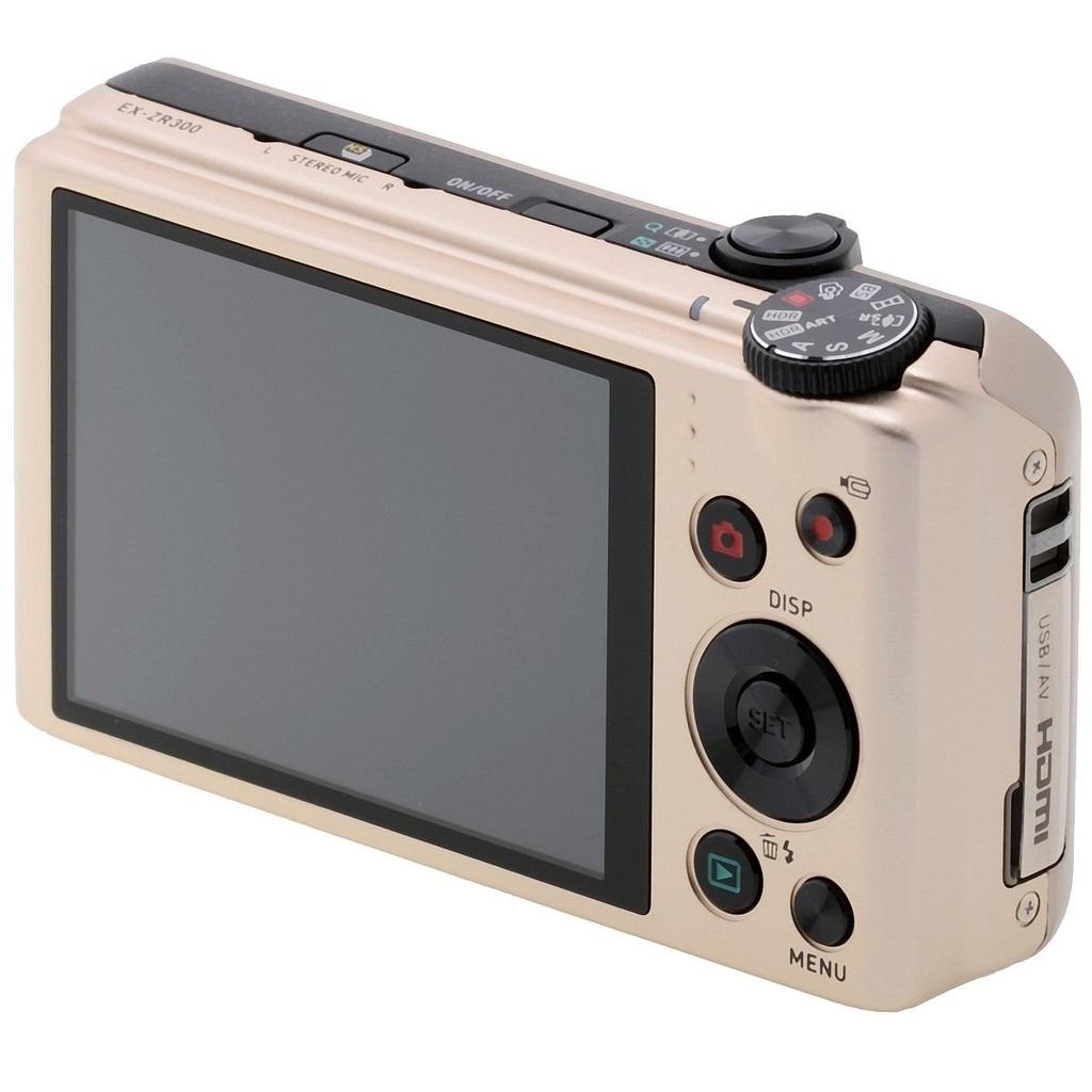 Casio High Speed Exilim Ex-zr300 Digital Camera Gold Ex-zr300gd