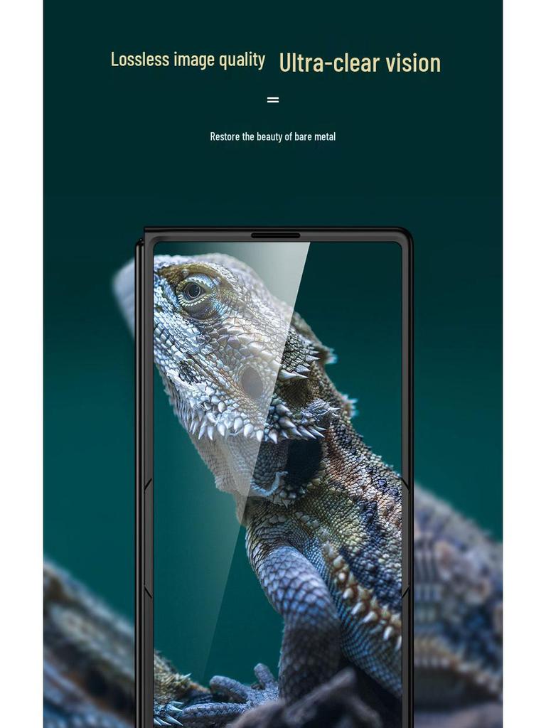 Samsung Z Fold 7 Transparent Electroplated Phone Case with Integrated Folding Design and Anti-drop Protection