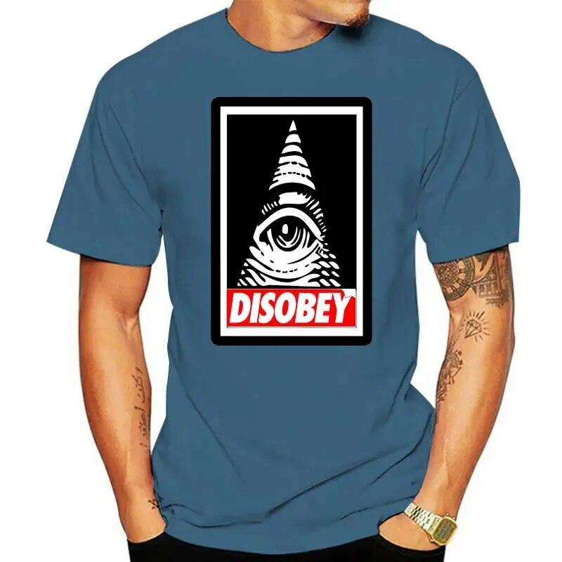 Disobey Anonymous Illuminati Eye Swag Hipster Vendetta Conspiracy Urban T-shirt Unisex-T-shirt Mode