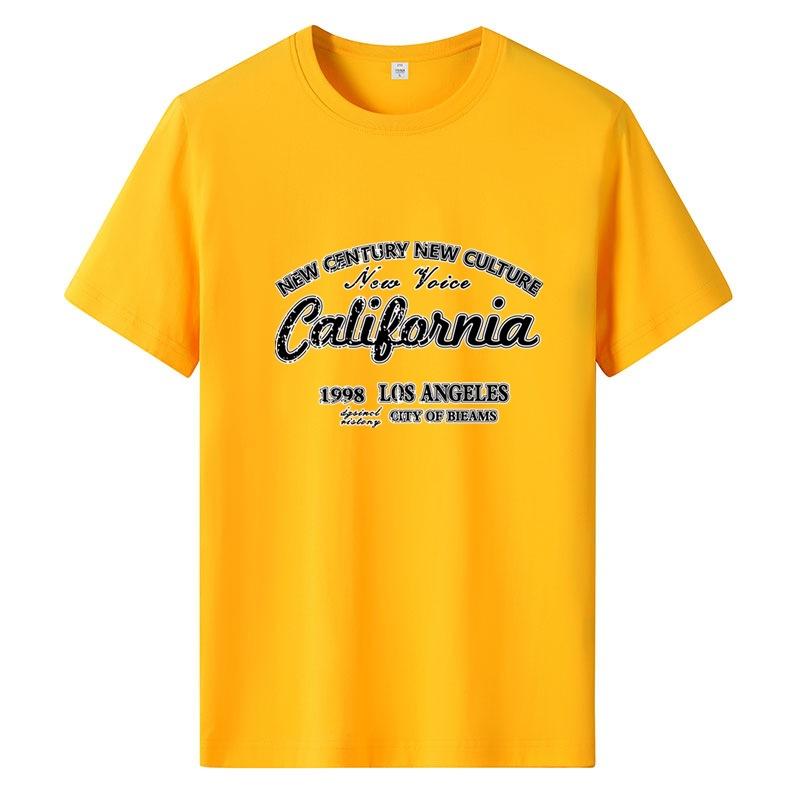 Short-sleeved T-shirt Men And Women Couples Summer Loose Cotton Body Shirt Round Neck Letters Simple Loose Tops