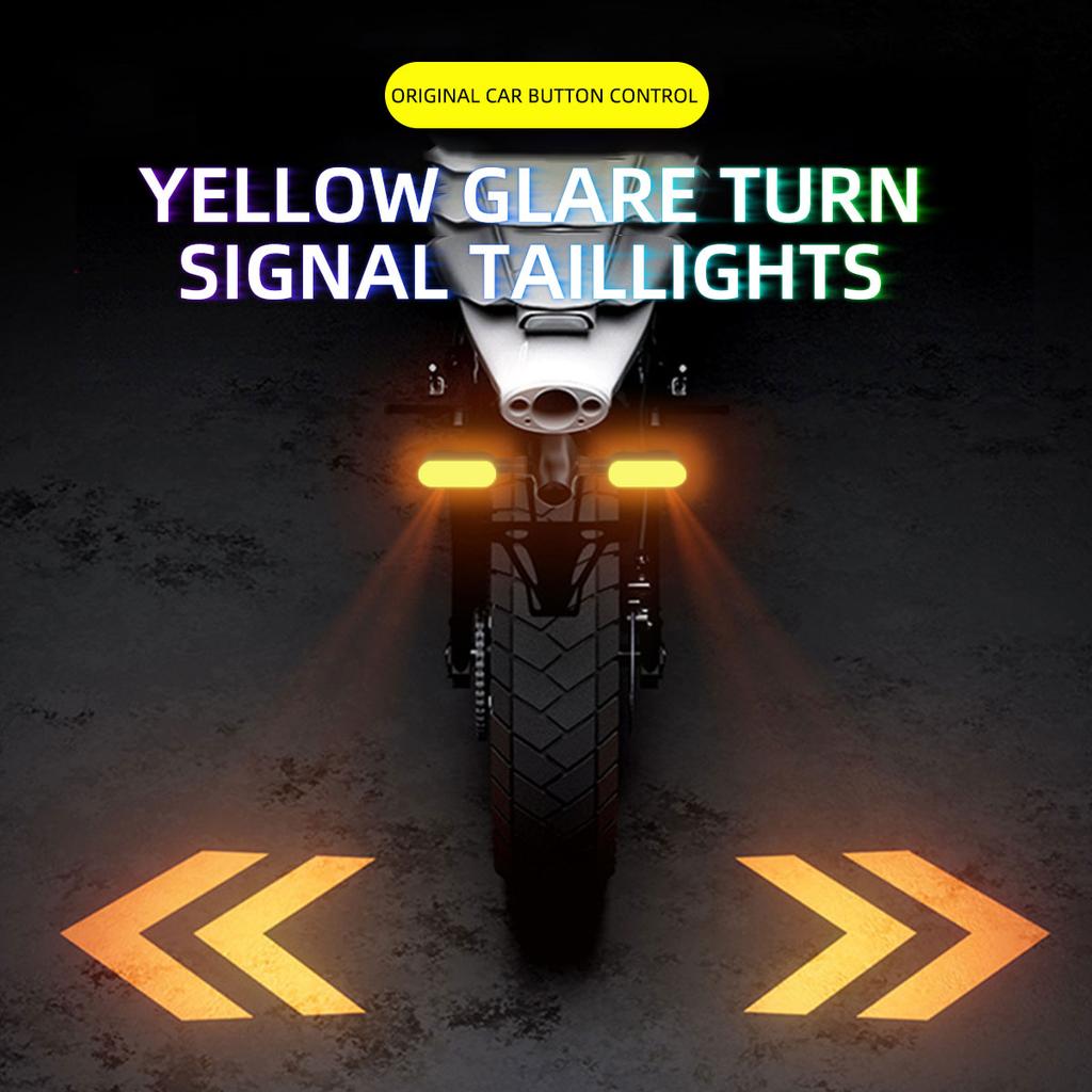 2PCS Motorcycle LED Turn Signal Lamp Color Projection Lamp Waterproof Led Ambient Turning Light High-Bright Warning Light 12V