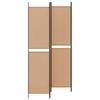 4 Panel Room Divider Beige 200 X 220 Cm Fabric