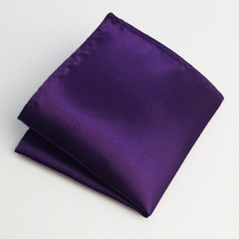 Men's Solid Color Pocket Square for Suits - Multi-color Wedding & Business Accessory Scarf