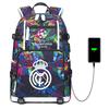 Football Printed Student Backpack Multifunctional Usb Interface Large Capacity Leisure Travel Backpack