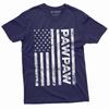 Men's PawPaw Shirt Grandpa Fathers Day Christmas Birthday Gift Ideas Paw Paw Mens Tee Shirt USA Flag Patriotic Tee