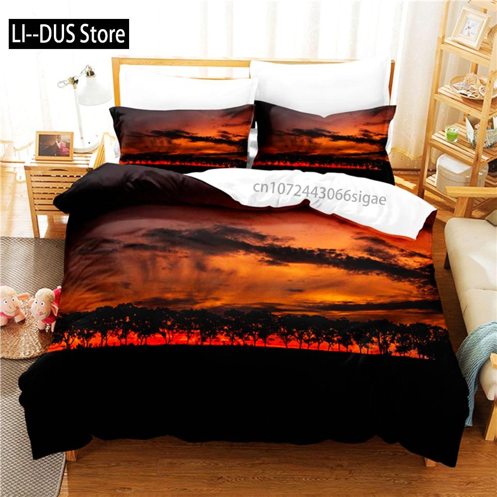 Sunset Bedding Set Duvet Cover Set 3d Bedding Digital Printing Queen Size Bedding Set Fashion Design