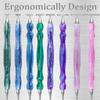 Ergonomic Diamond Painting Art Drill Bead Dot Pen Kit With Thin Thread Stainless Steels Metal Pen Heads Roller Tool Accessories