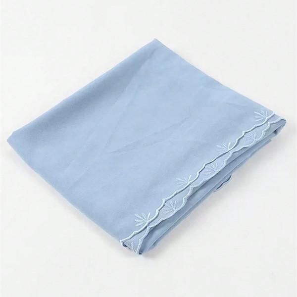 

Polyester Floral Embroidered Scarf With Sun Protection For Women Summer Fashion Accessory Blue