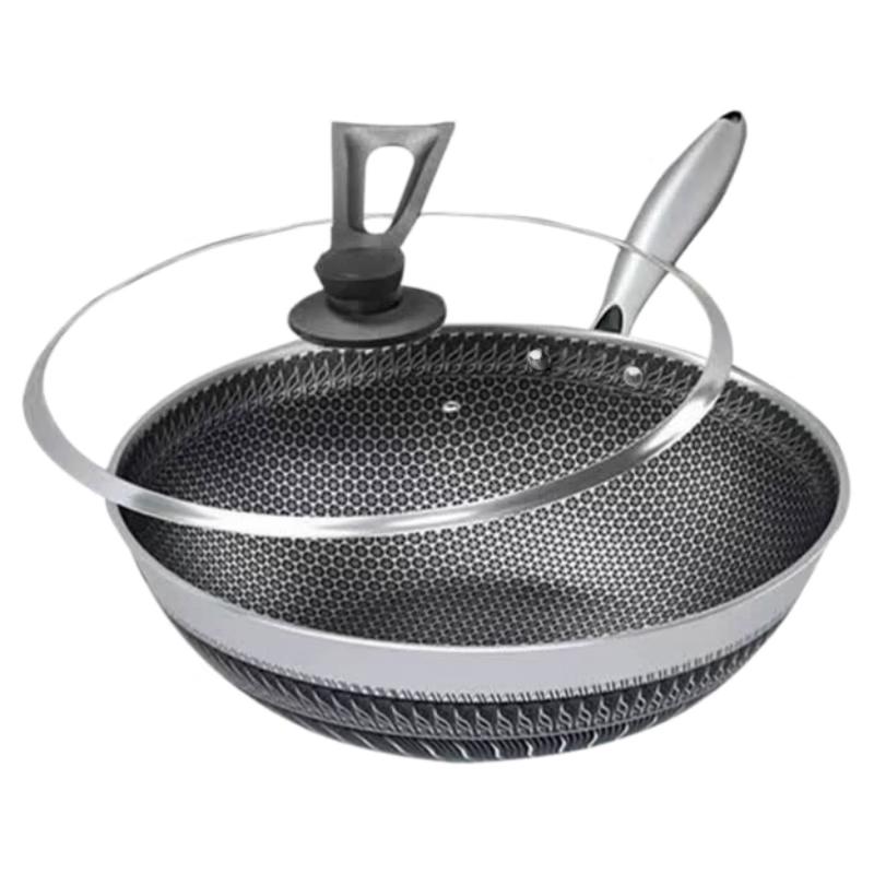 Shangheng 316L Stainless Steel Honeycomb Non-stick Frying Pan