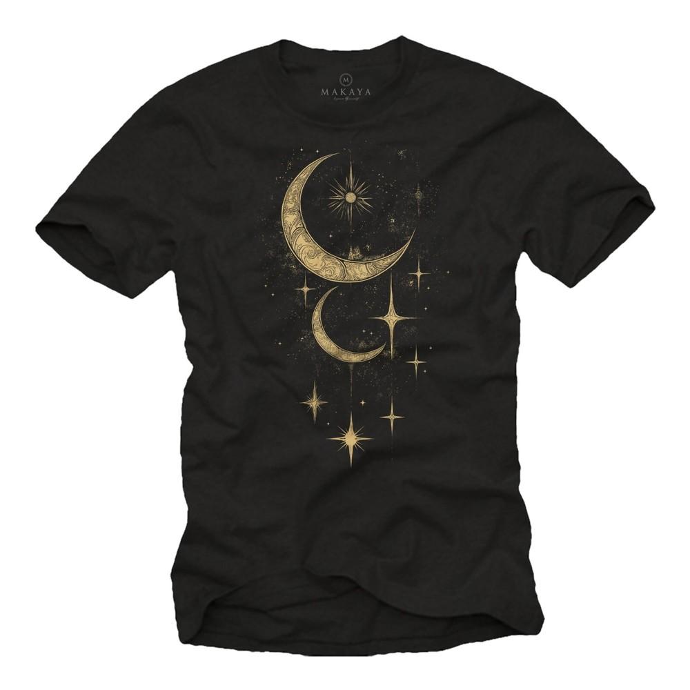 Mens T-Shirt - Astronomy and Astrology Design - Moon and Stars Theme for Men