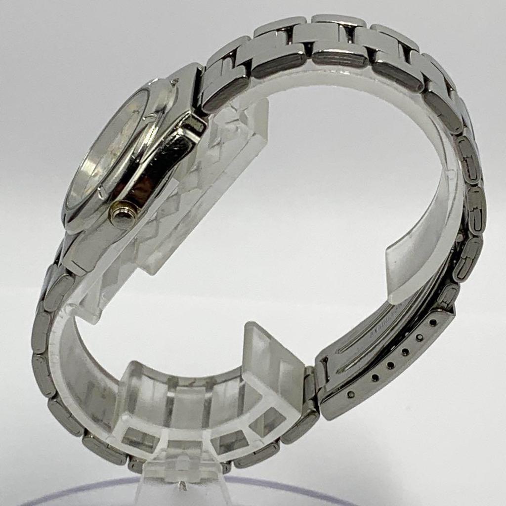 Used 766 [Battery Replaced and Cleaned] Working Item ORIENT Orient Ladies Watch Silver Date Quartz Popular Rare Vintage