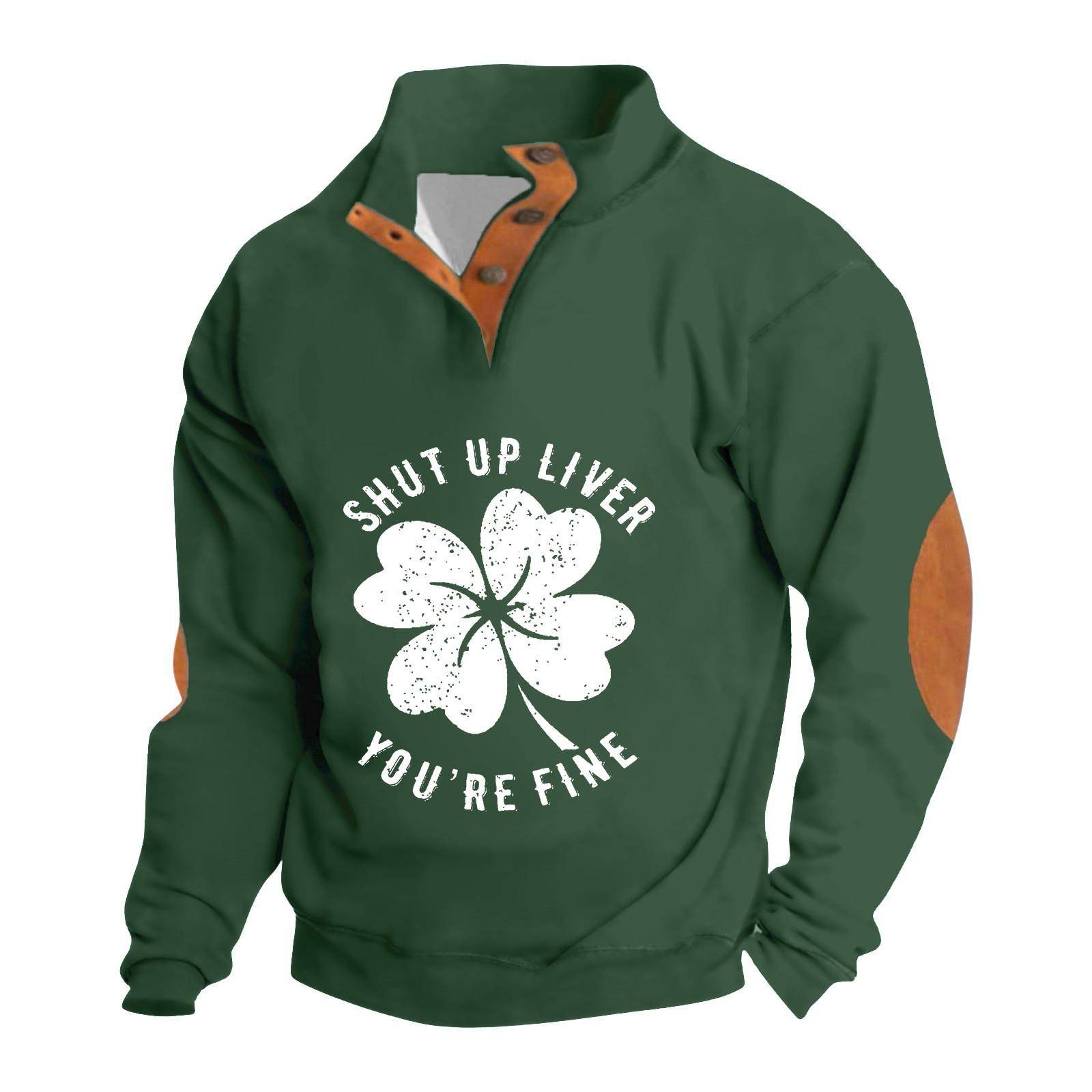 

Весенне-осенняя мужская толстовка с воротником-стойкой на открытом воздухе, повседневные свитера, топы L