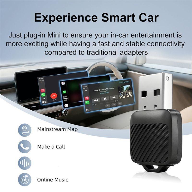 Wireless Carplay Android Auto Adapter 5Ghz Wifi5 Wired Connection Plug And Play For 99% Compatibility In Carplay Auto Cars