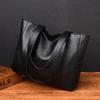 Soft Leather Texture Big Bag New Temperament Simple Casual Shoulder Bag Large Capacity Commuting Retro Tote Bag Light Luxury