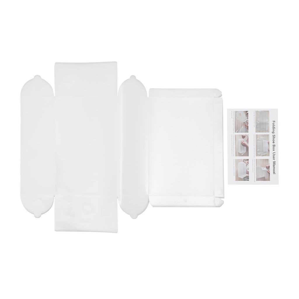 20-Piece Stackable Shoe Boxes – Flip-Top Design with Ventilation Holes – Translucent White Storage Organizer