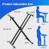 54 61 76 88 Key Electronic Piano Stand Adjustable X-Type Double Tube Iron Rack Universal Keyboard Instrument Stand Accessories