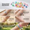 Bohemian Polymer Clay Flower Glass Beads Bracelet for Women Dopamine Plumeria Frangipani  Chain Summer Beach Party Jewelry Gift