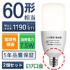 GOHDLAMP LED Light Bulb, E17 Base, 17mm Diameter, Warm White, 60W Equivalent, 1190lm, 330° Omnidirectional Beam, T-Type, Suitable for Enclosed and