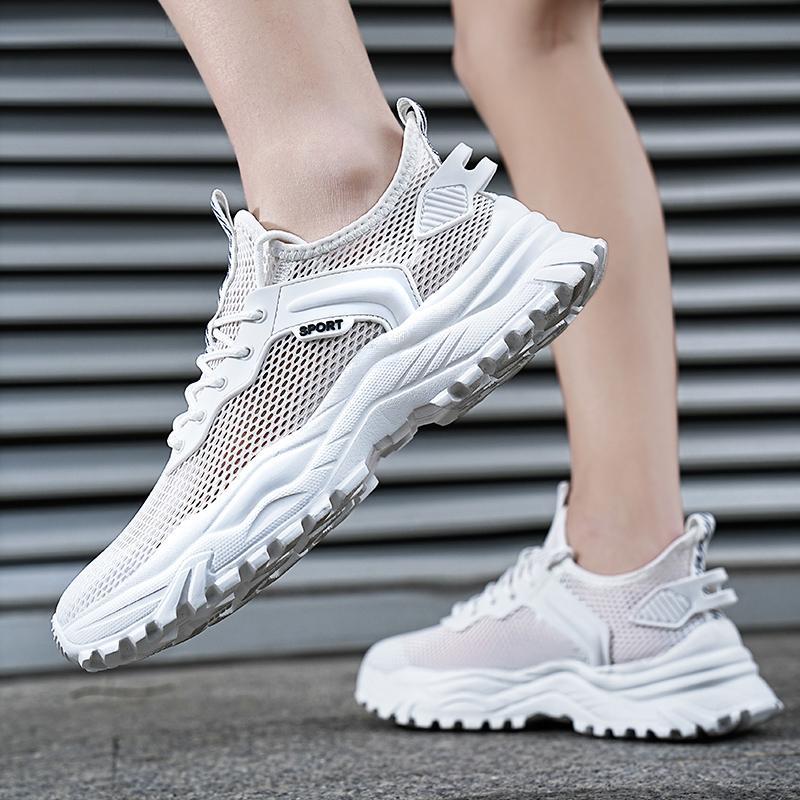 

Новая сетчатая обувь большого размера, сетчатые бахилы, сетчатые мокасины на одной педали, повседневная обувь на шнуровке, летняя дышащая мужская обувь 49