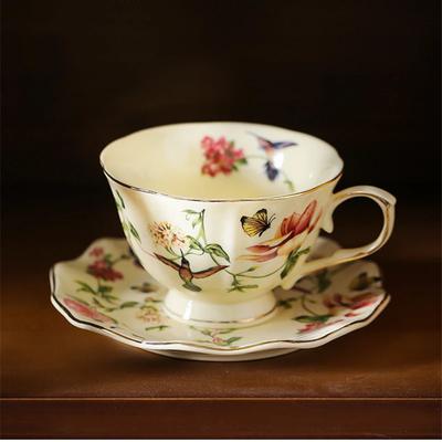 Set Tazza e Sottotazza da Caffè in Ceramica 250ML Tazza e Sottotazza da Tè Pomeridiano per Casa Ufficio Caffetteria Tazze in Ceramica Tazze Regalo