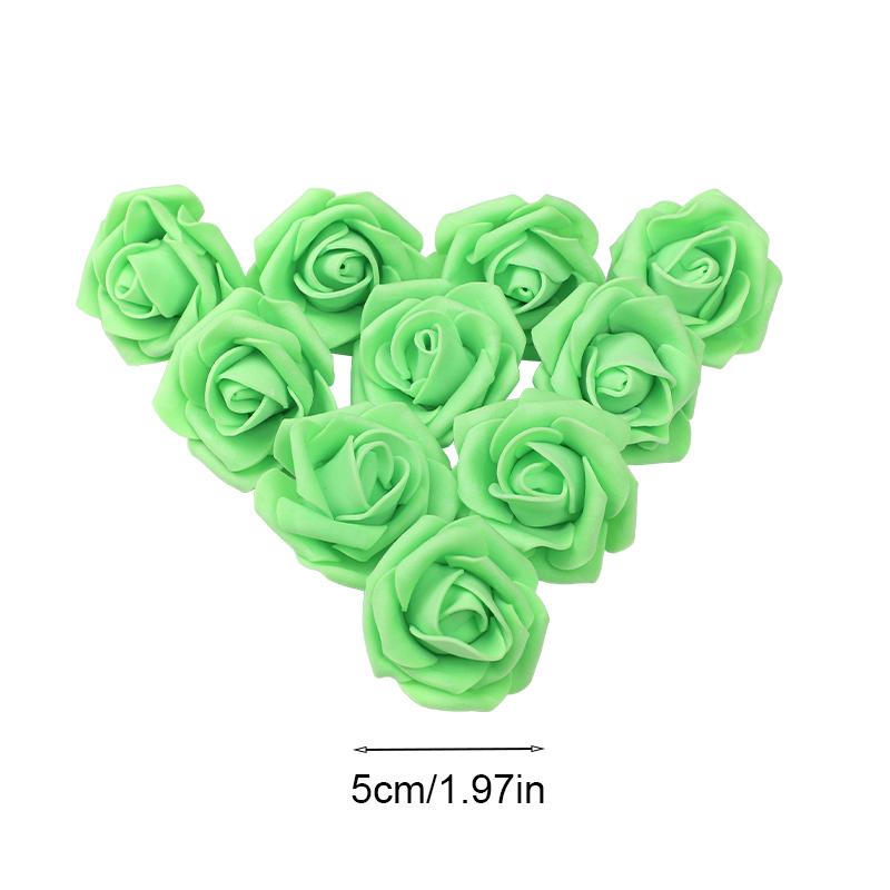 20/50Pcs 5cm Foam Rose Head Artificial Teddy Bear Roses Flower Handmade DIY Gift Decoration Wedding Party Christmas Home Decor